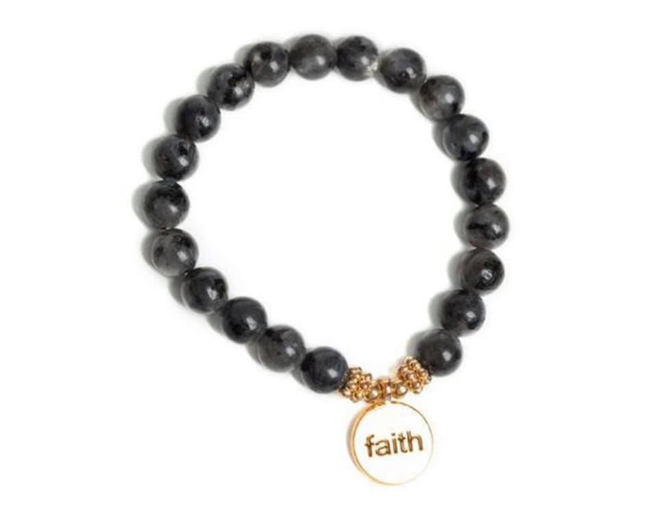 FAITH It, Till You Make It - White black bracelet inspirational