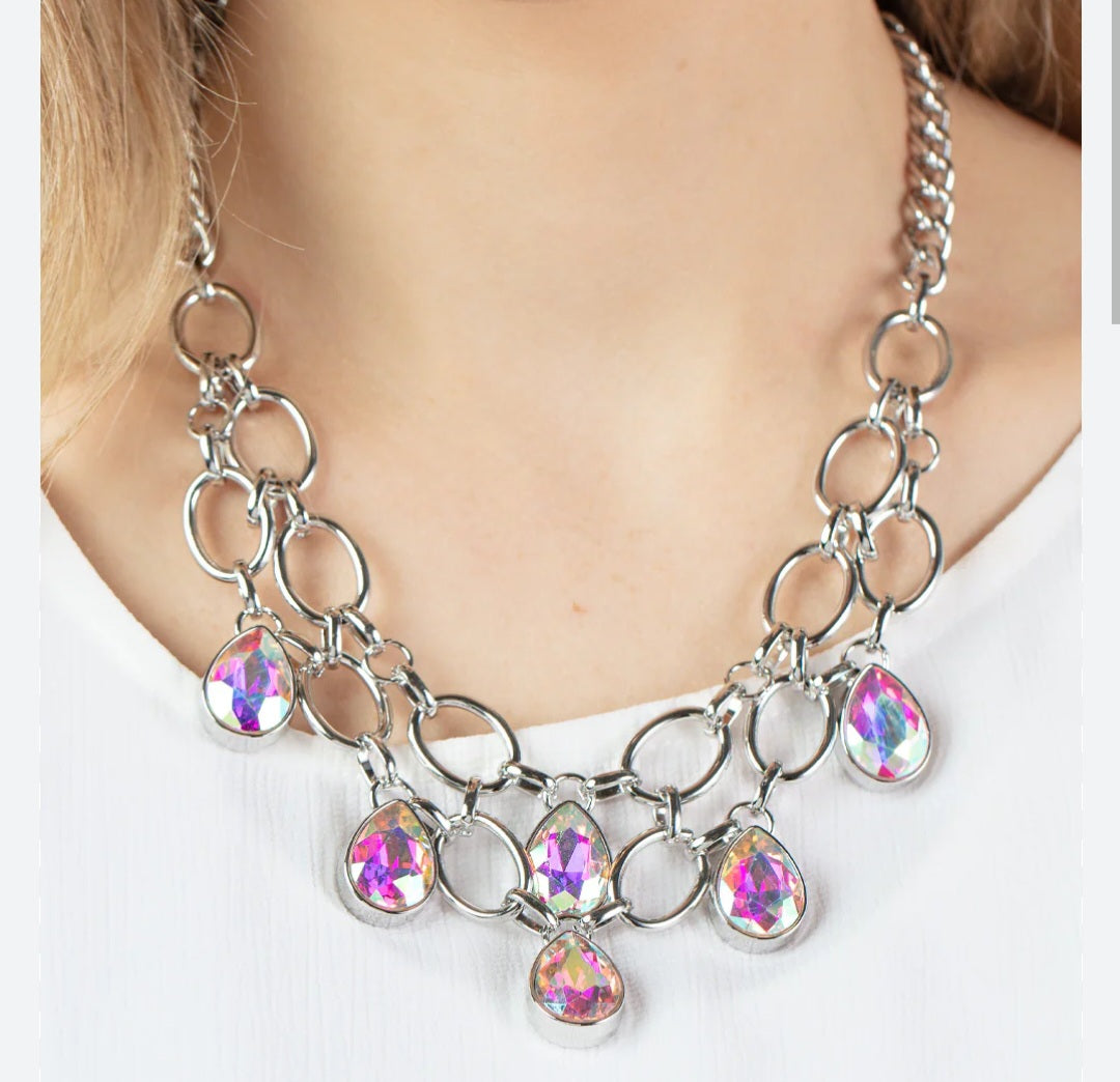 Show-Stopping Shimmer - Gold short necklace set 34XX