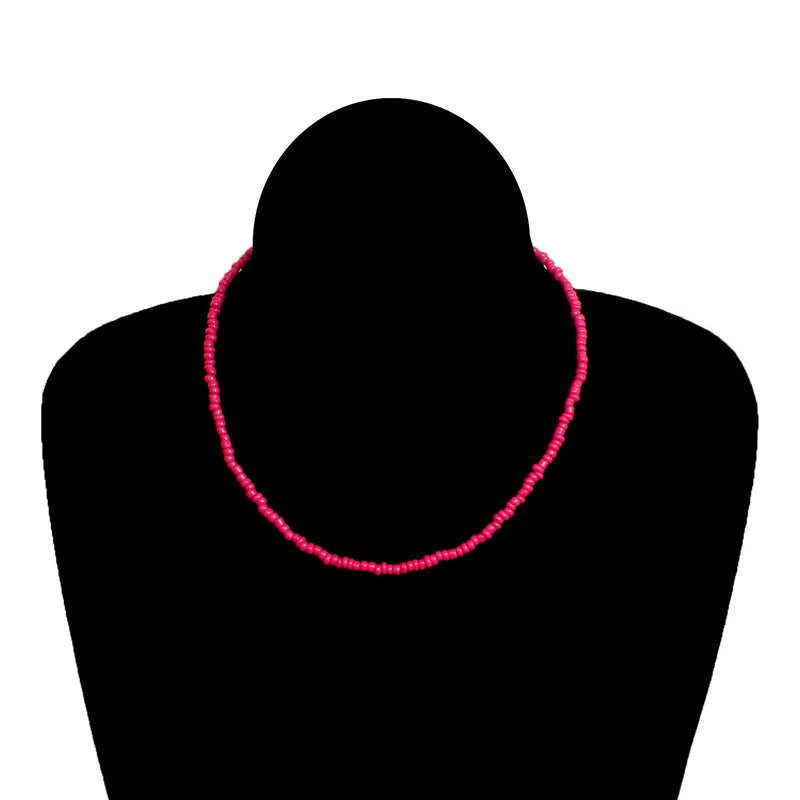 Seed beaded diy charm choker necklaces 7953
