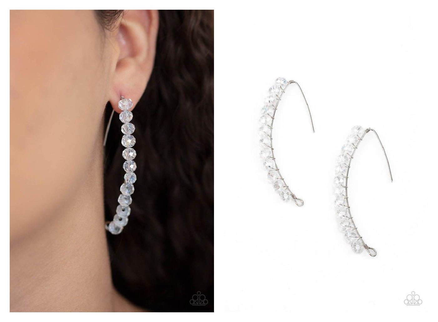 GLOW Hanging Fruit - White Post Earrings papa