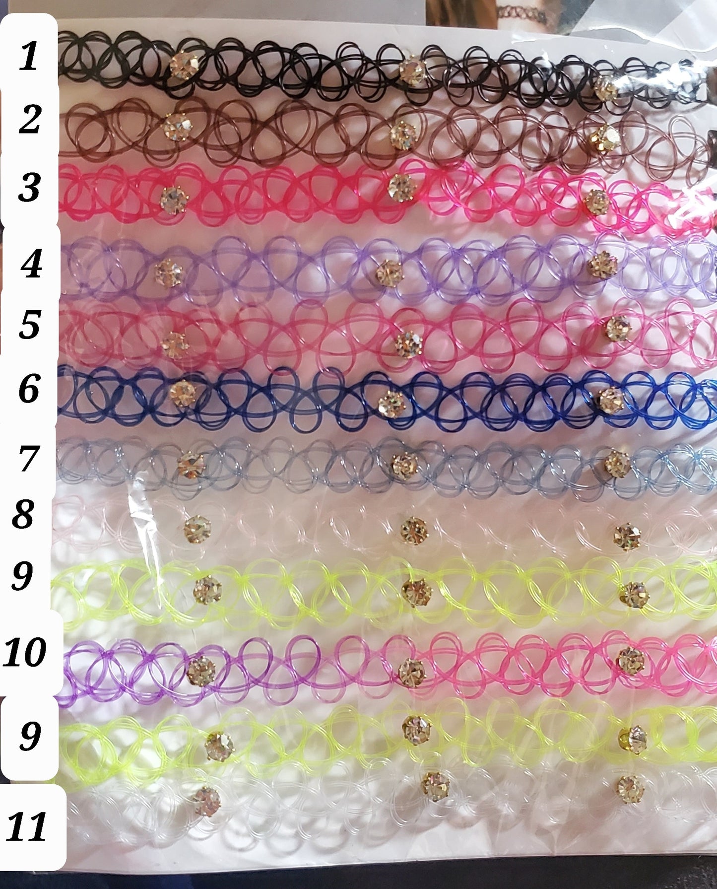 colored tattoo chocker necklace ali23