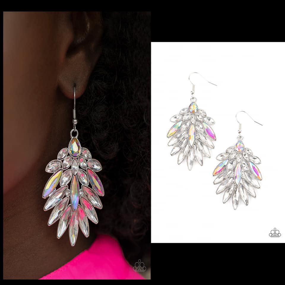 COSMIC-politan - Multi iridescent earrings