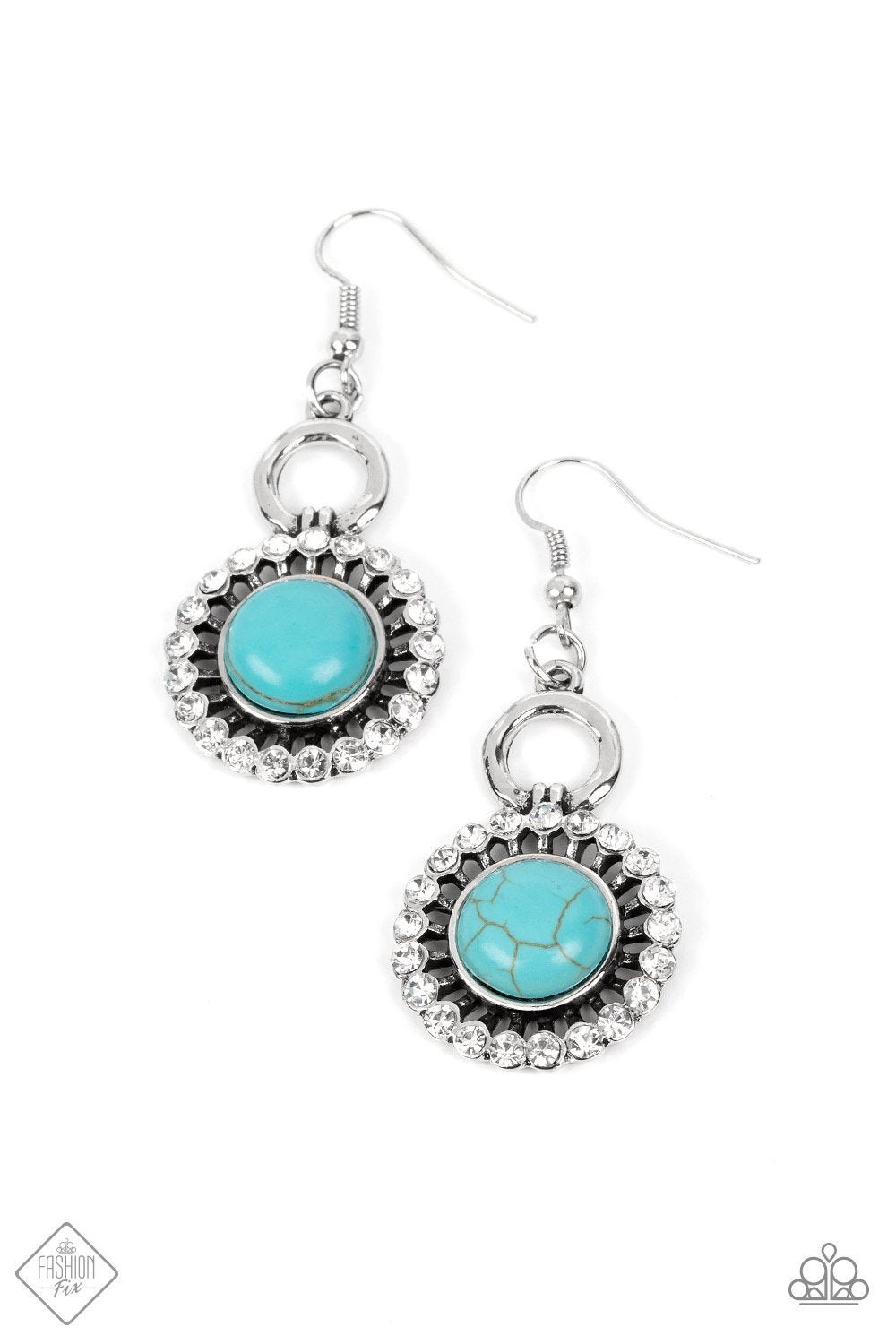 Mojave Mogul - Blue earring short necklace stone papa set
