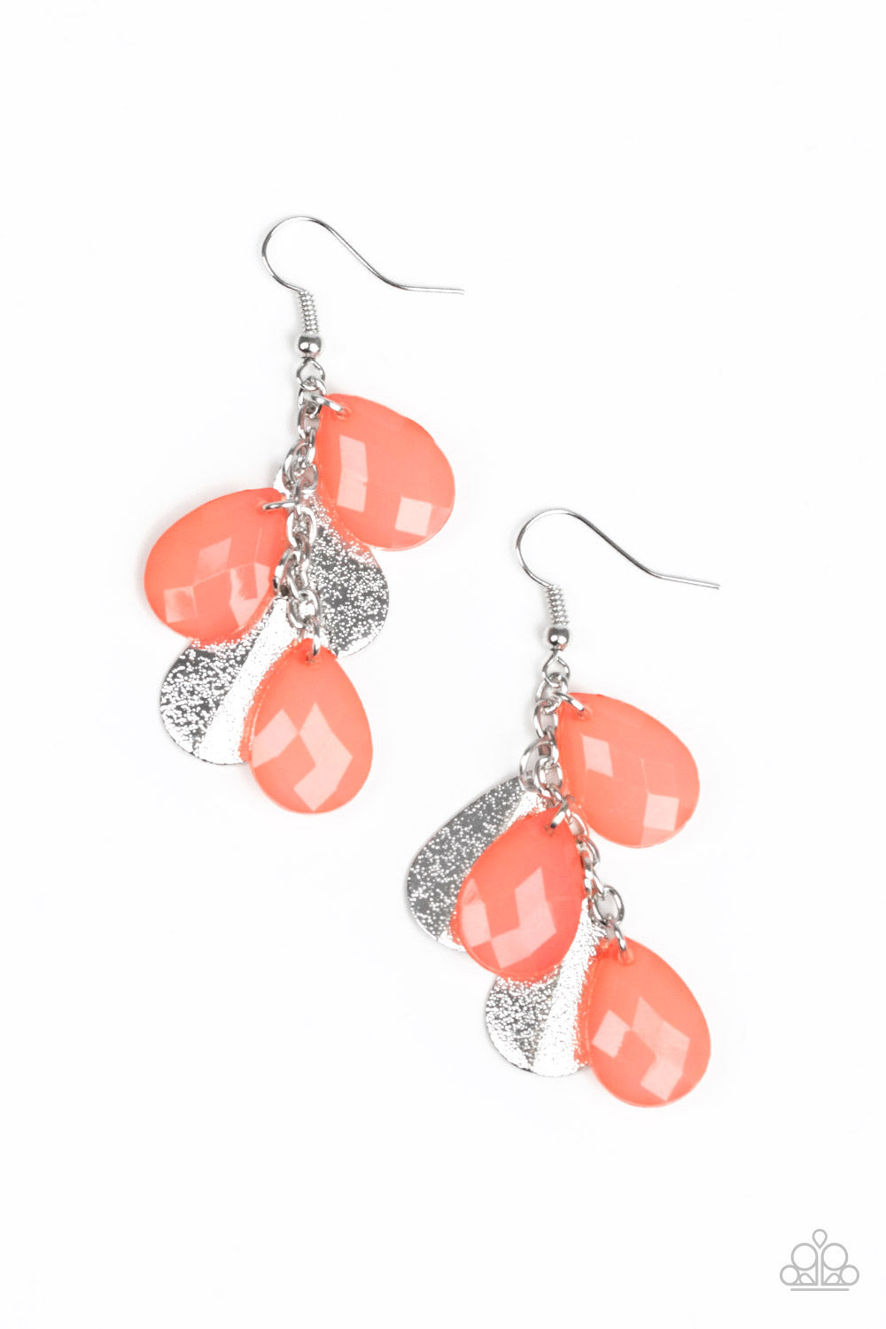 seaside orange earrings