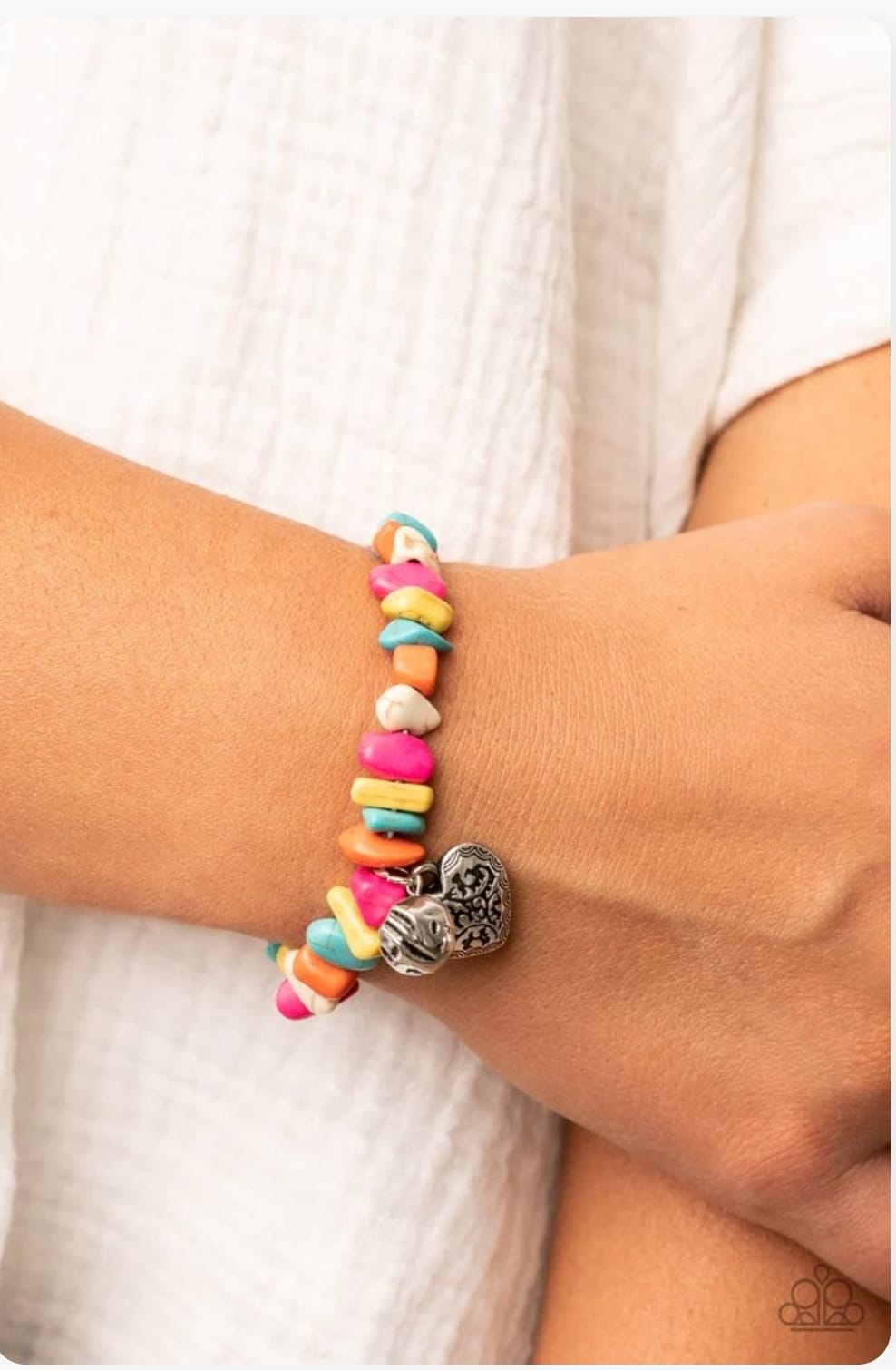 Placid Pebbles - Multi short necklace natural set papa