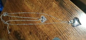 amore you layered silver necklace nic01