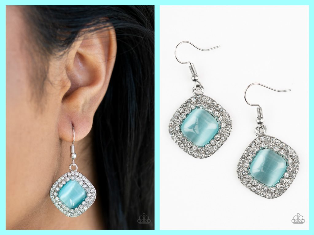 Glam glow blue earrings