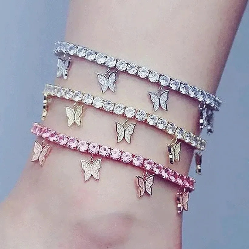 Butterfly bestie anklet