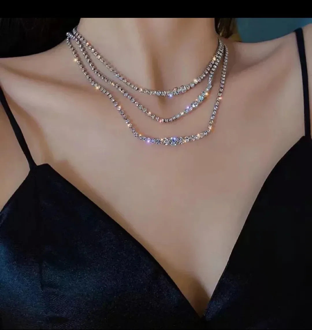 Lovely white layered necklace