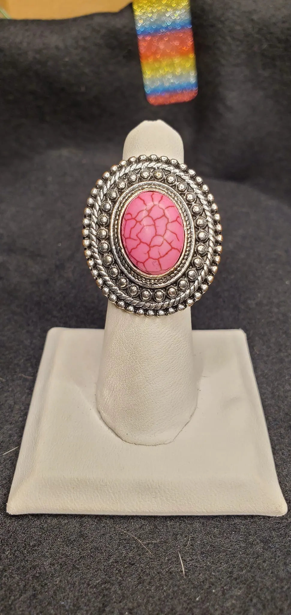 crackle pink ring band papa