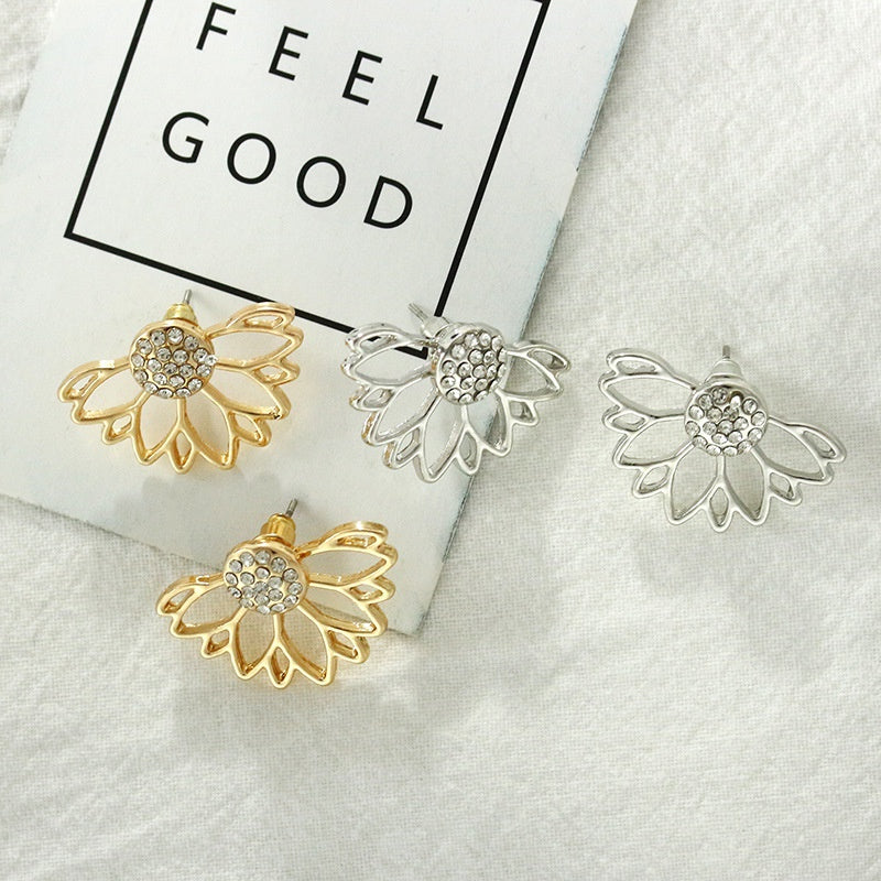 Some kind of daisy silver jackets earrings 9482