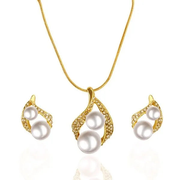 Gold oval me gold set