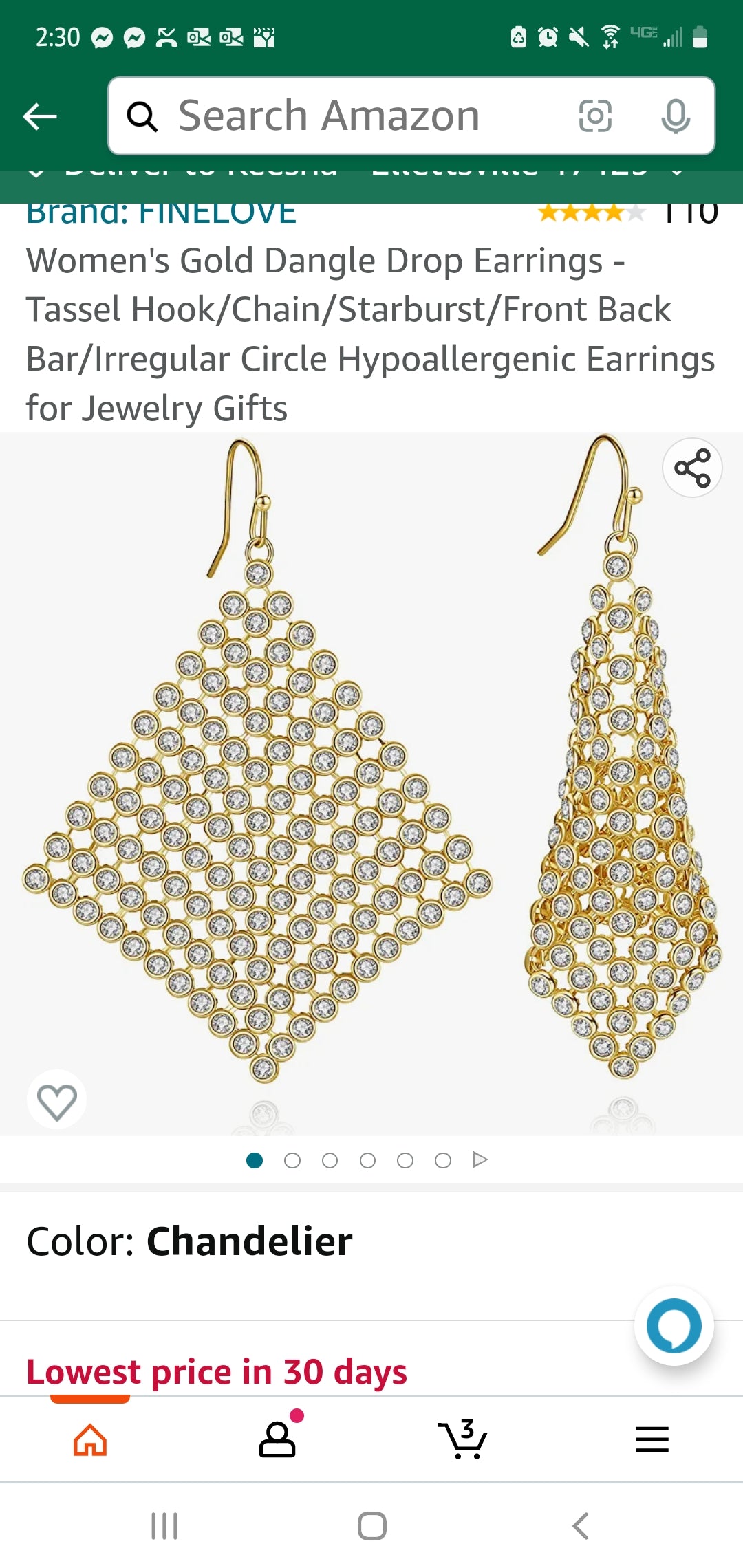 Drizzle gold earrings
