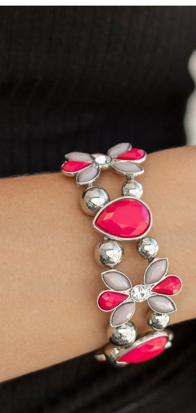 pink silver bracelet papa