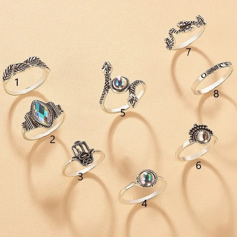 wholesale rings band iridescent 4507