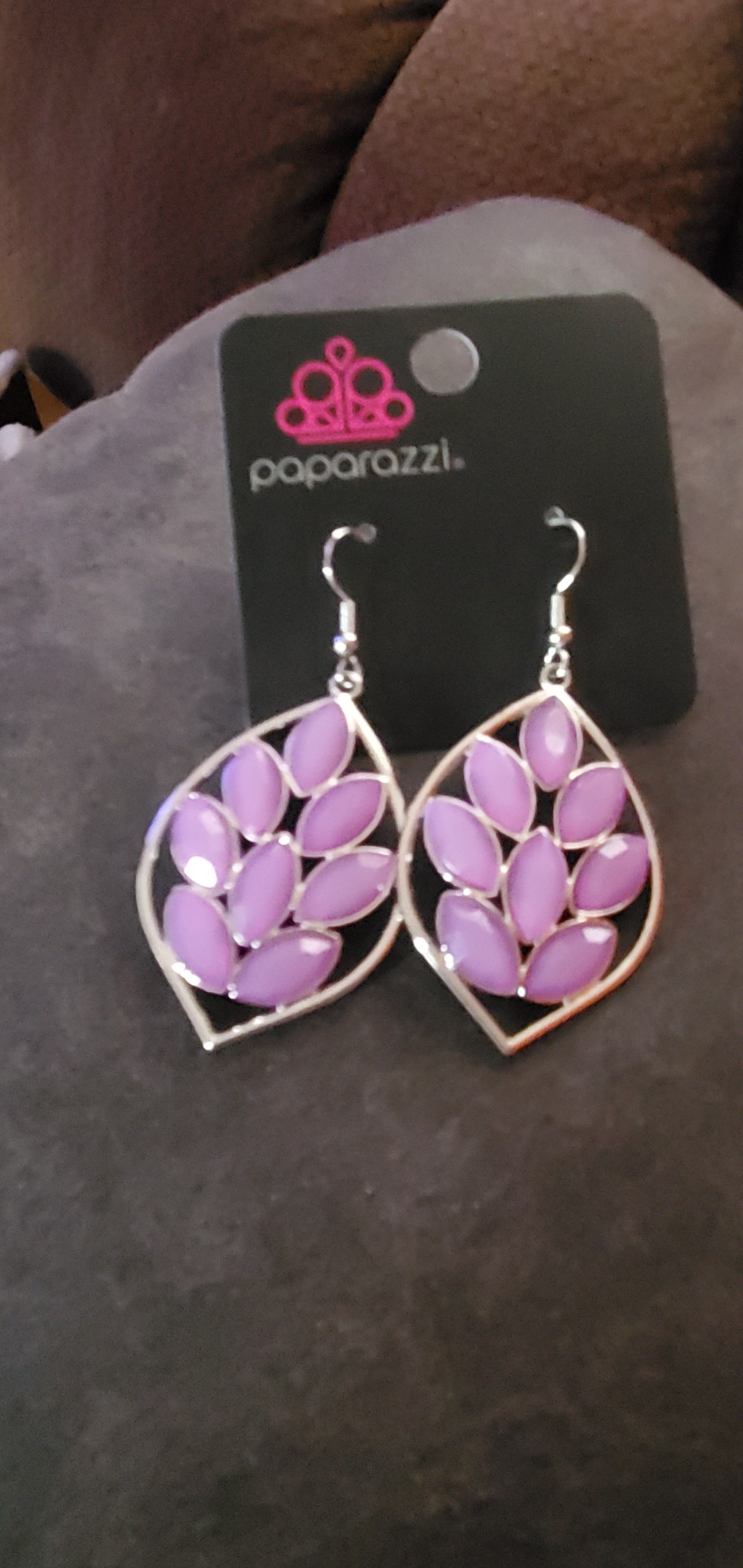 purple lily earrings papa