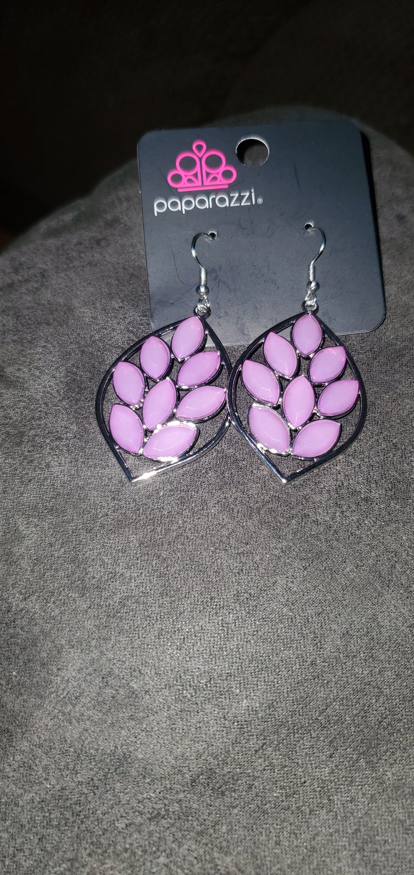 purple lily earrings papa