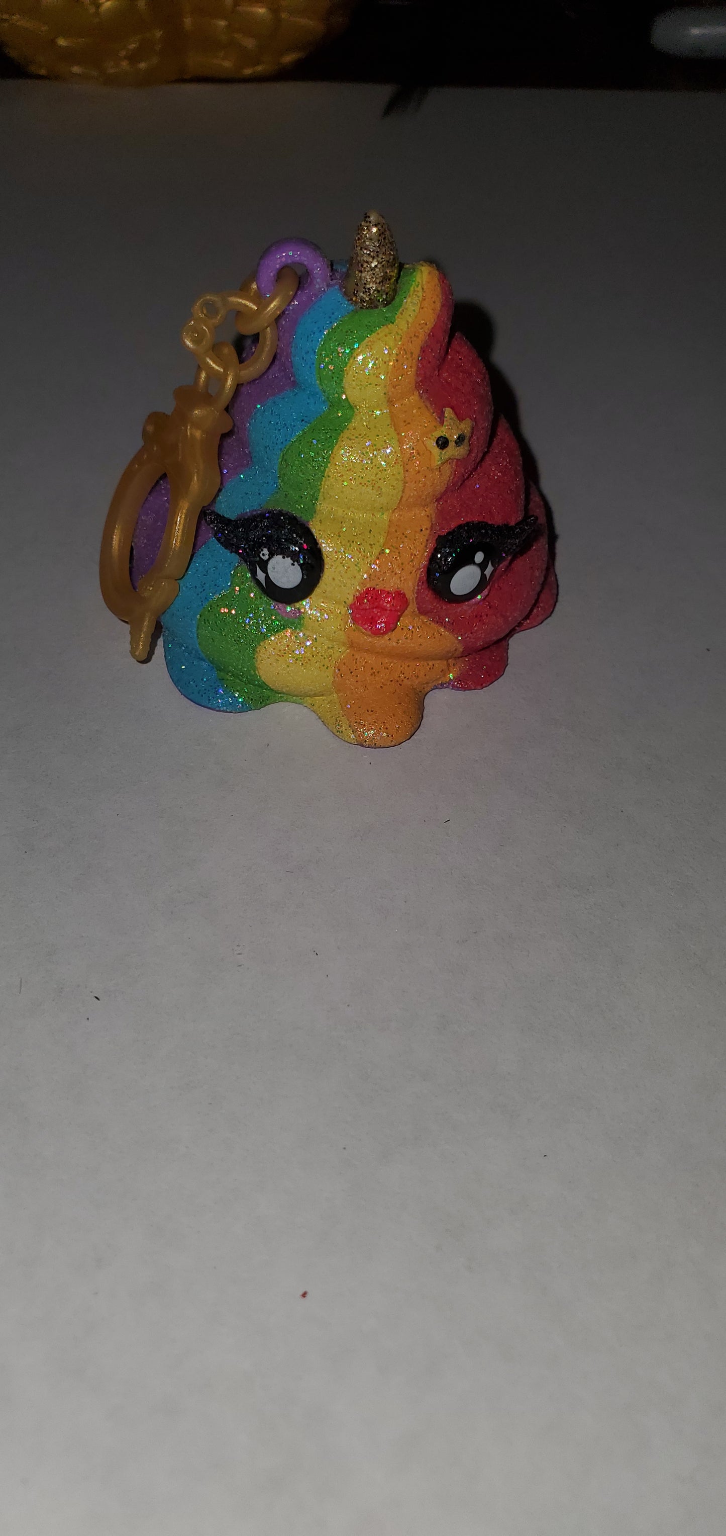 Poo rainbow keychain