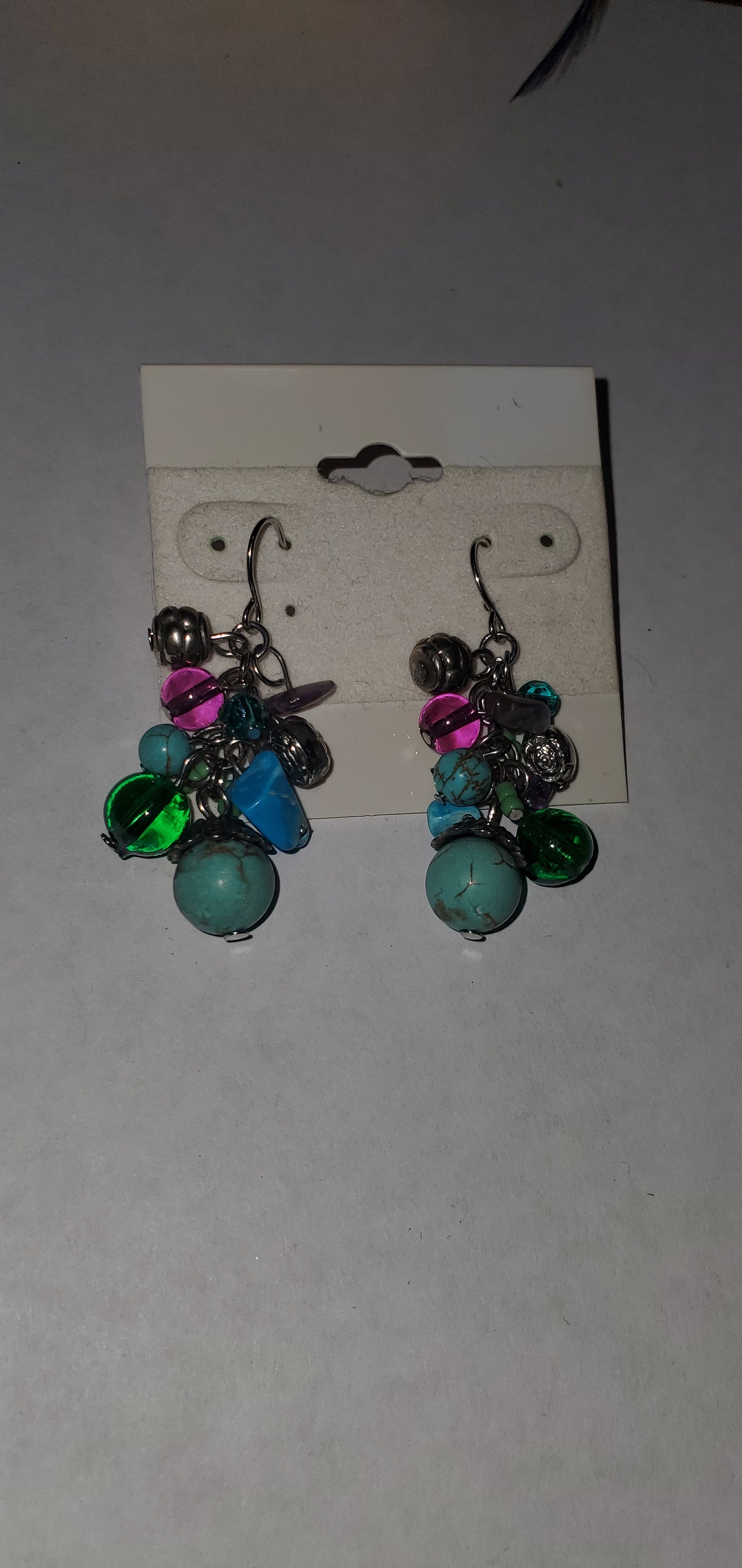 Cluster of stone earrings 3919