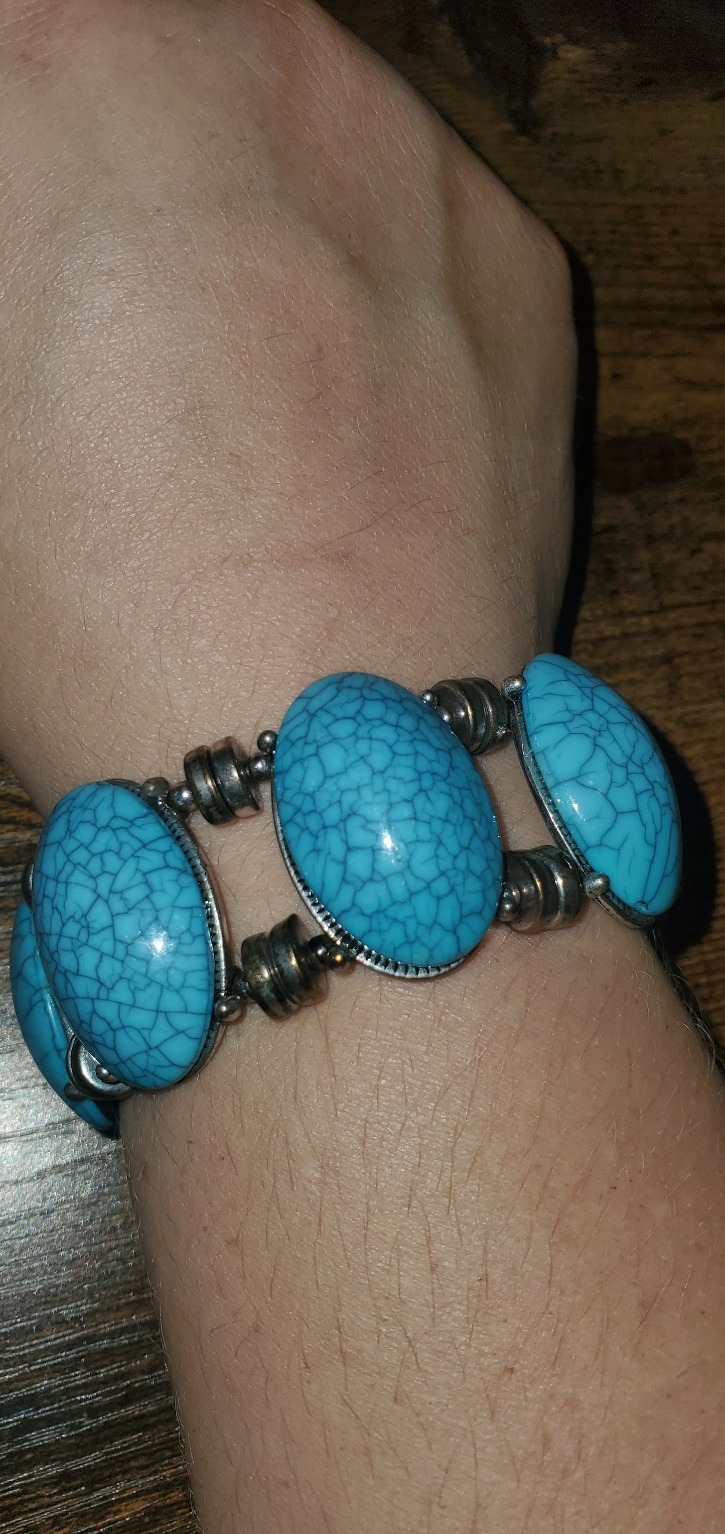 Western blue crackling bracelet 1244