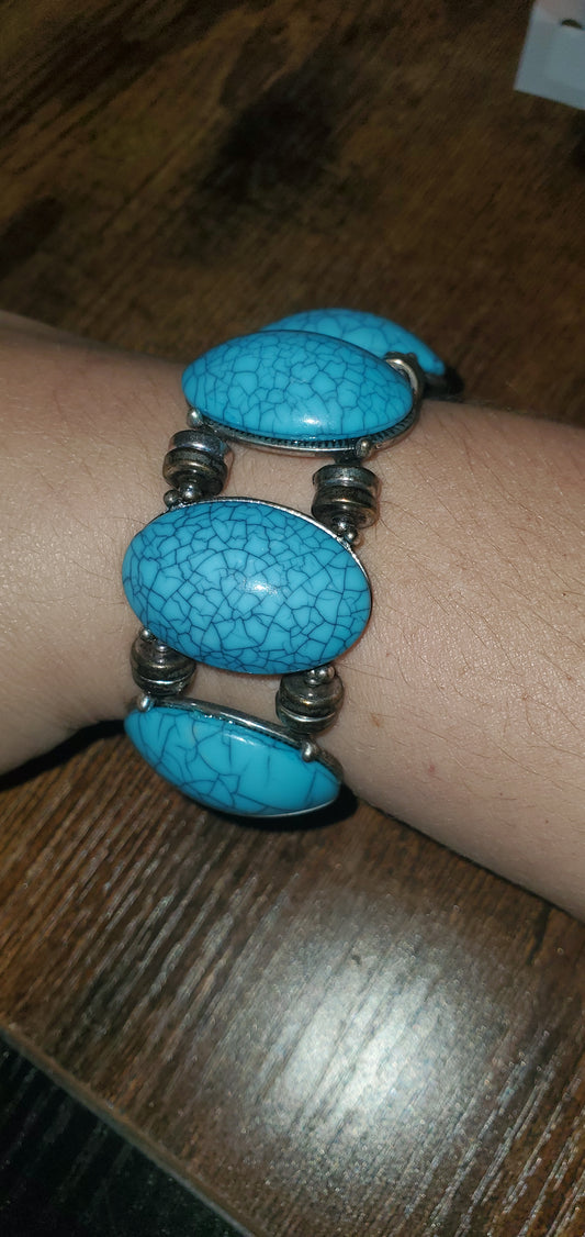 Western blue crackling bracelet 1244