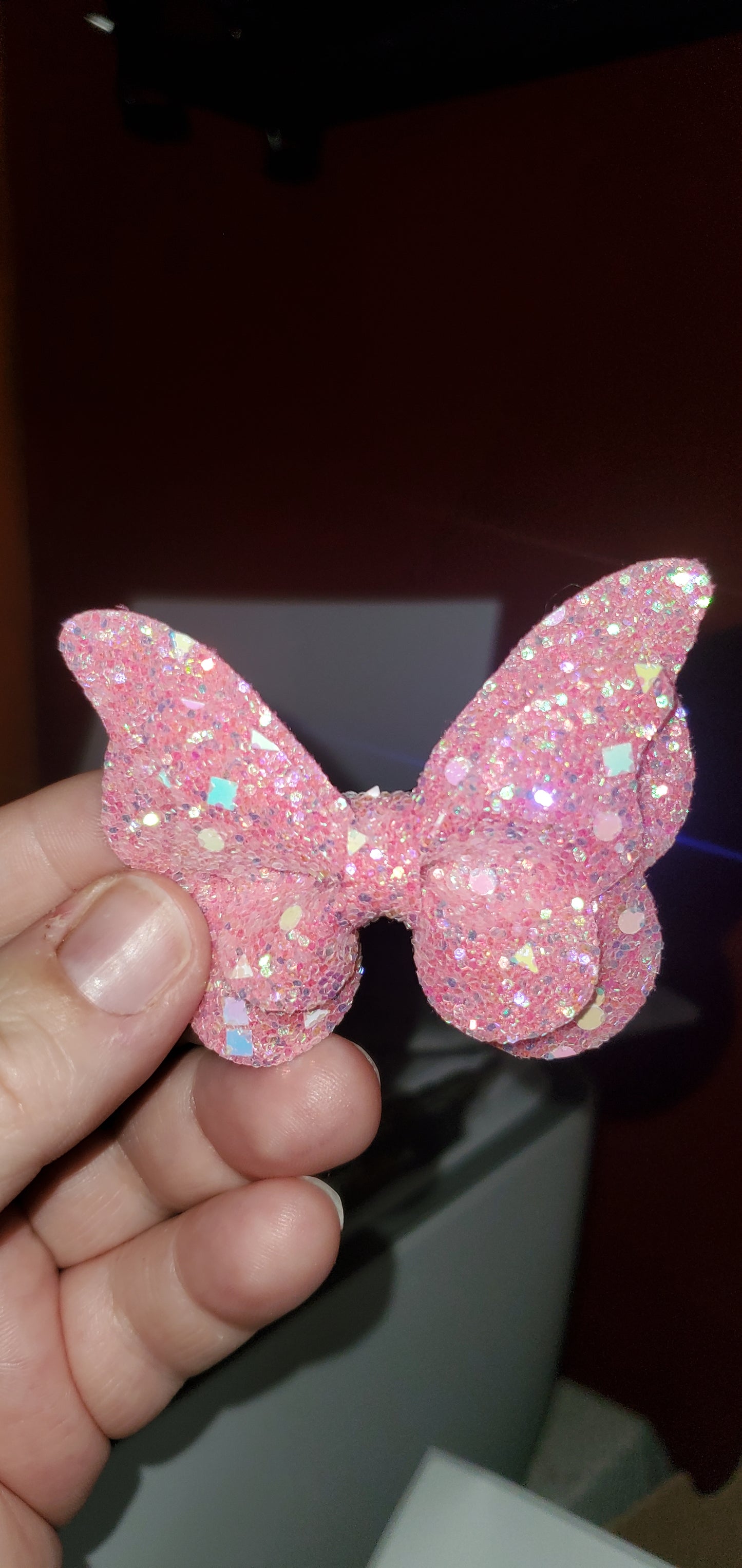 oil butterfly pink clips