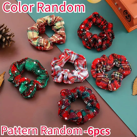holiday hair scrunchies bands 7775