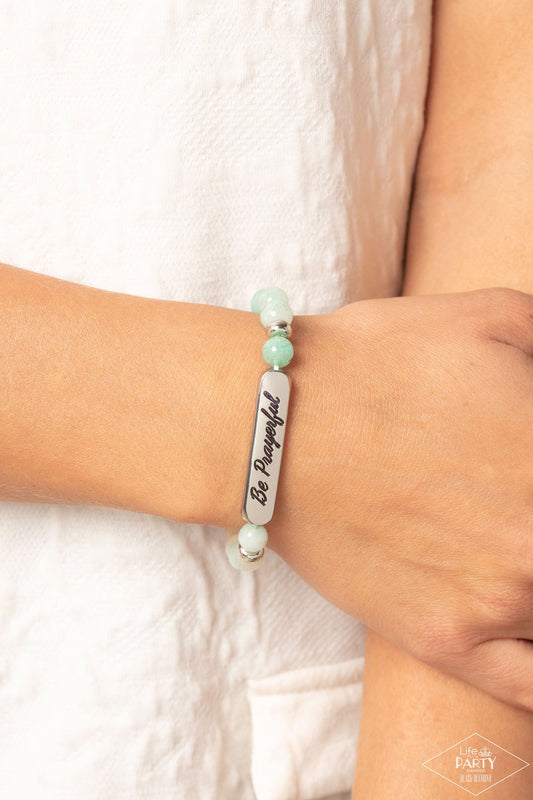 be prayerful green bracelet inspirational