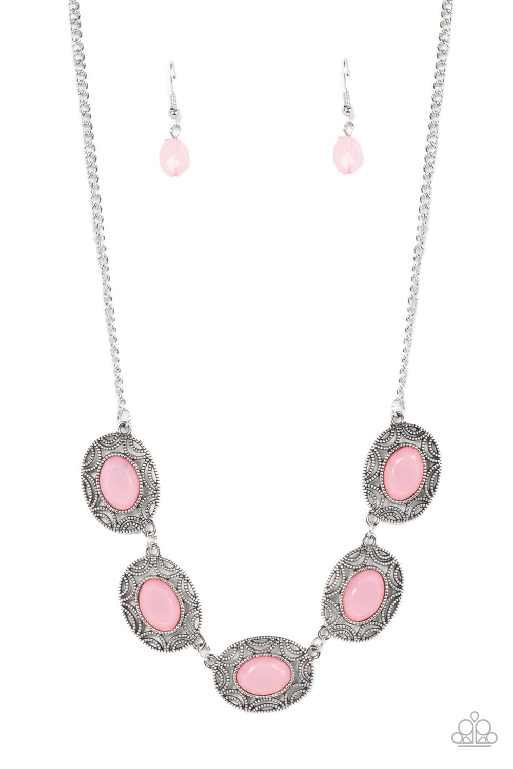 Sunshine Shimmer pink short necklace