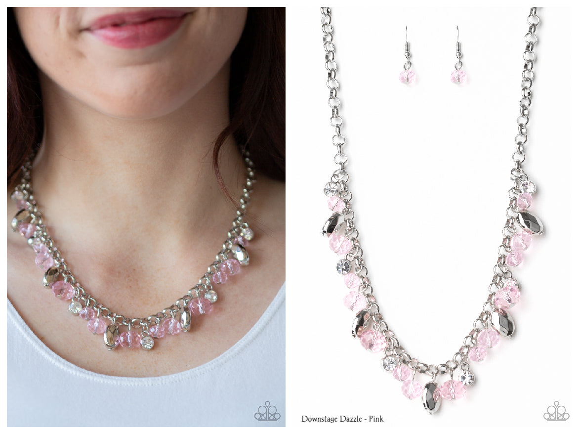 Downstage Dazzle - Pink Papa short Necklace