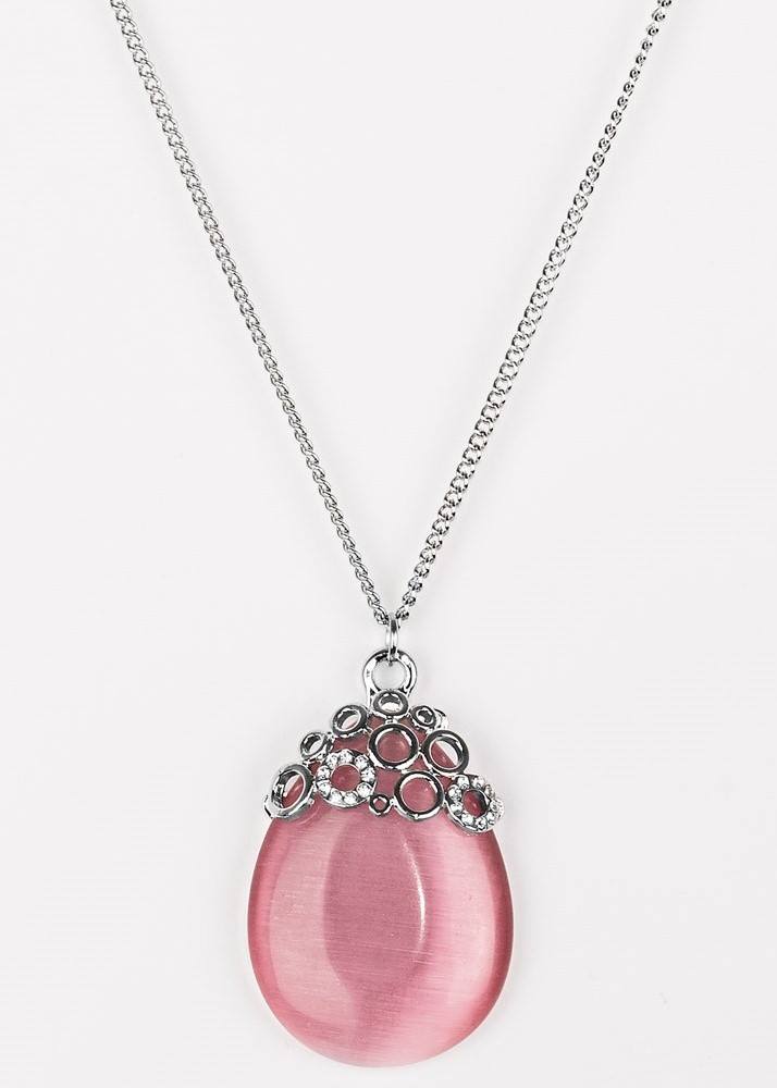 night cap long pink necklace