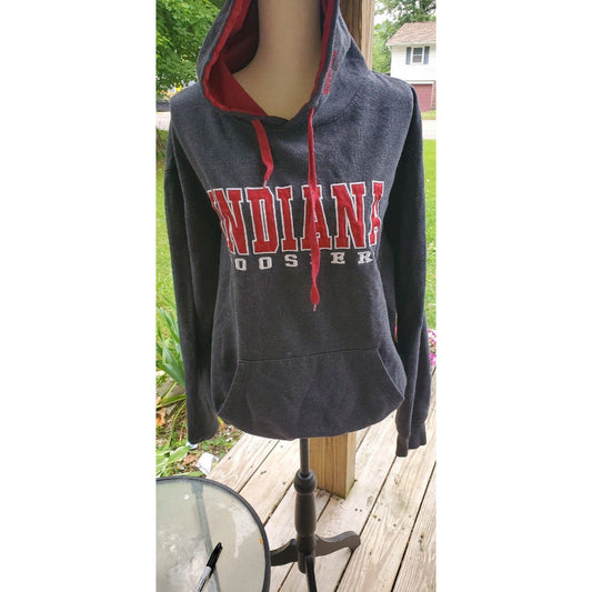 Indiana Hoosiers Hooded Sweatshirt Stadium Athletics Xl Dark Grey Red