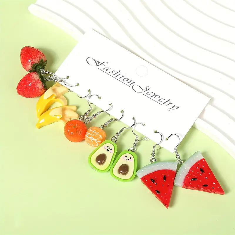 delightful fruit multiple earrings