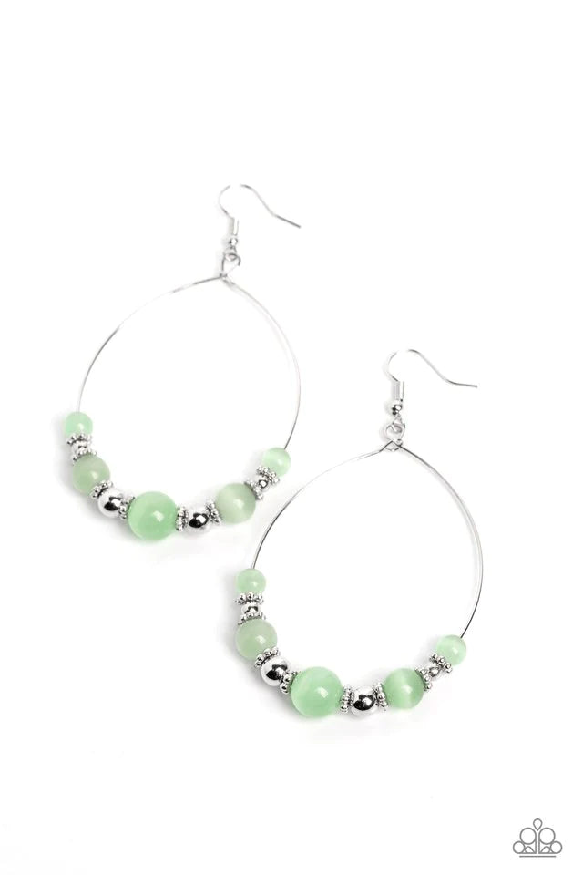 Cats Eye Charisma - Green earrings