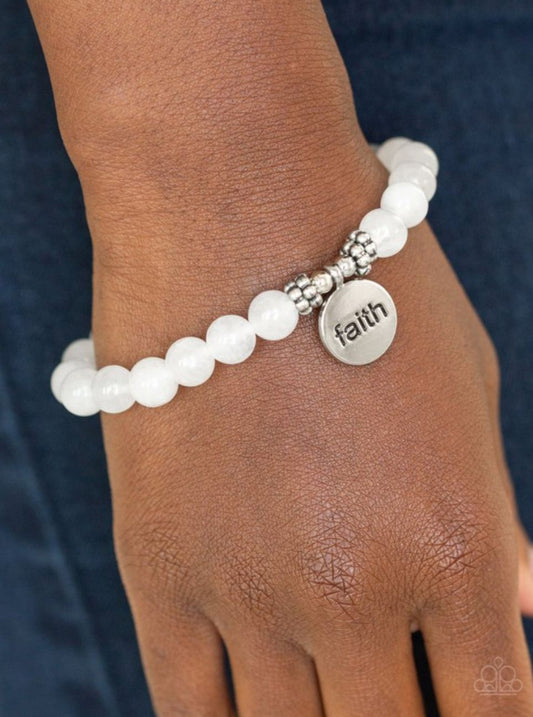 FAITH It, Till You Make It - White black bracelet inspirational