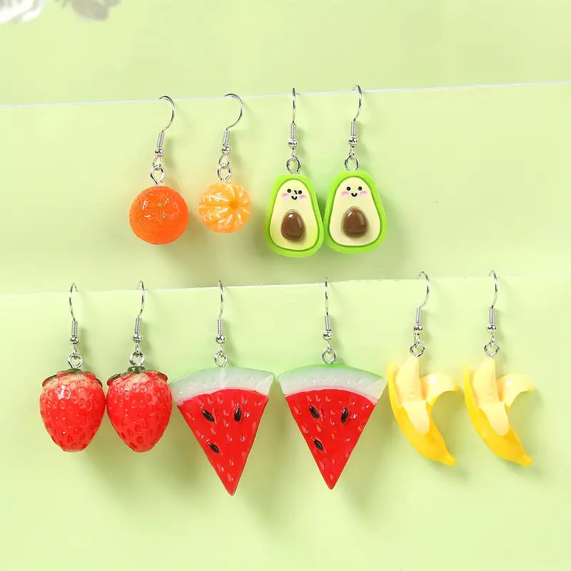 delightful fruit multiple earrings