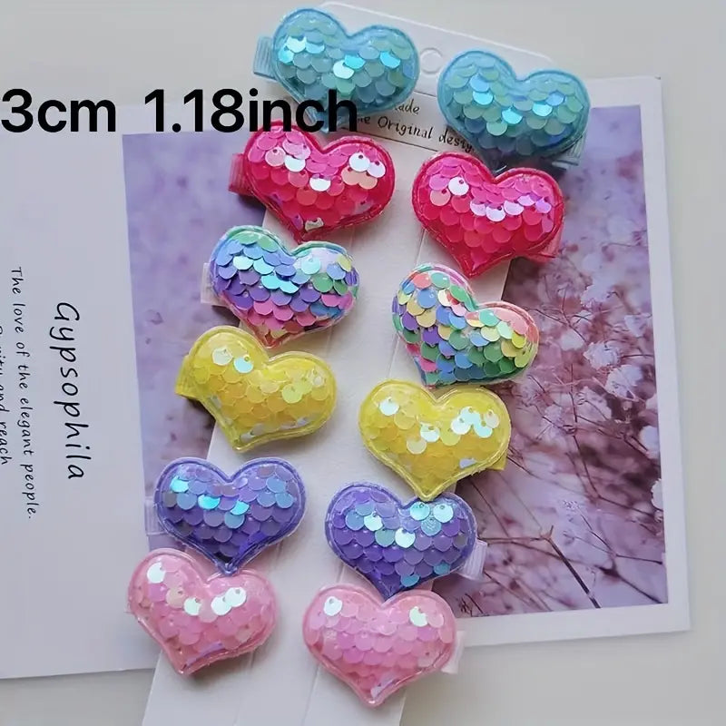 little cute heart hair clips 6772