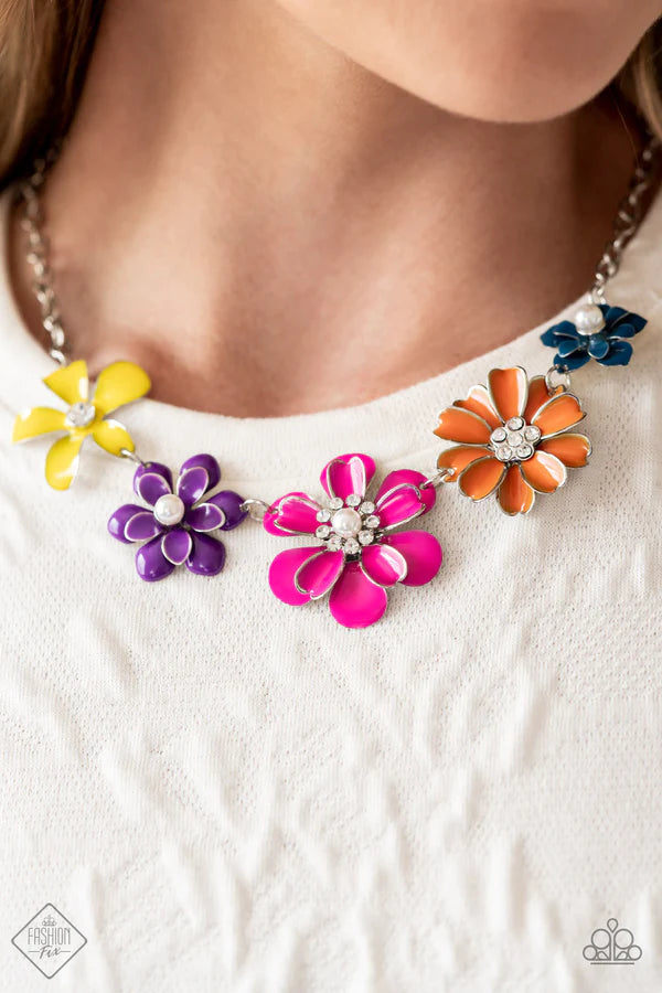 Flower Patch Fantasy - Multi bracelet necklace set