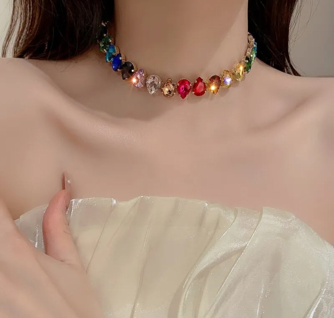 Multi oil gold choker 1245
