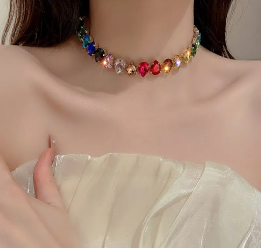 Multi oil gold choker 1245