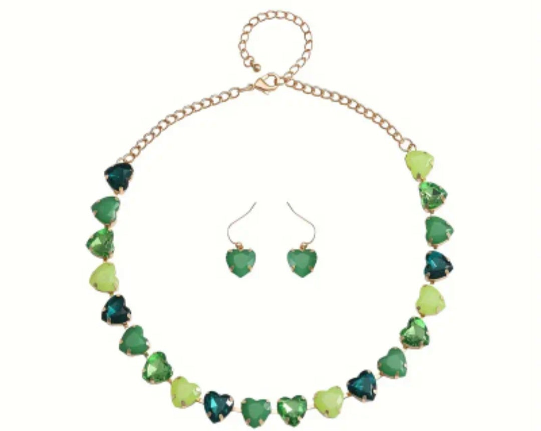 Valentine charm short necklace sets 7697 2460