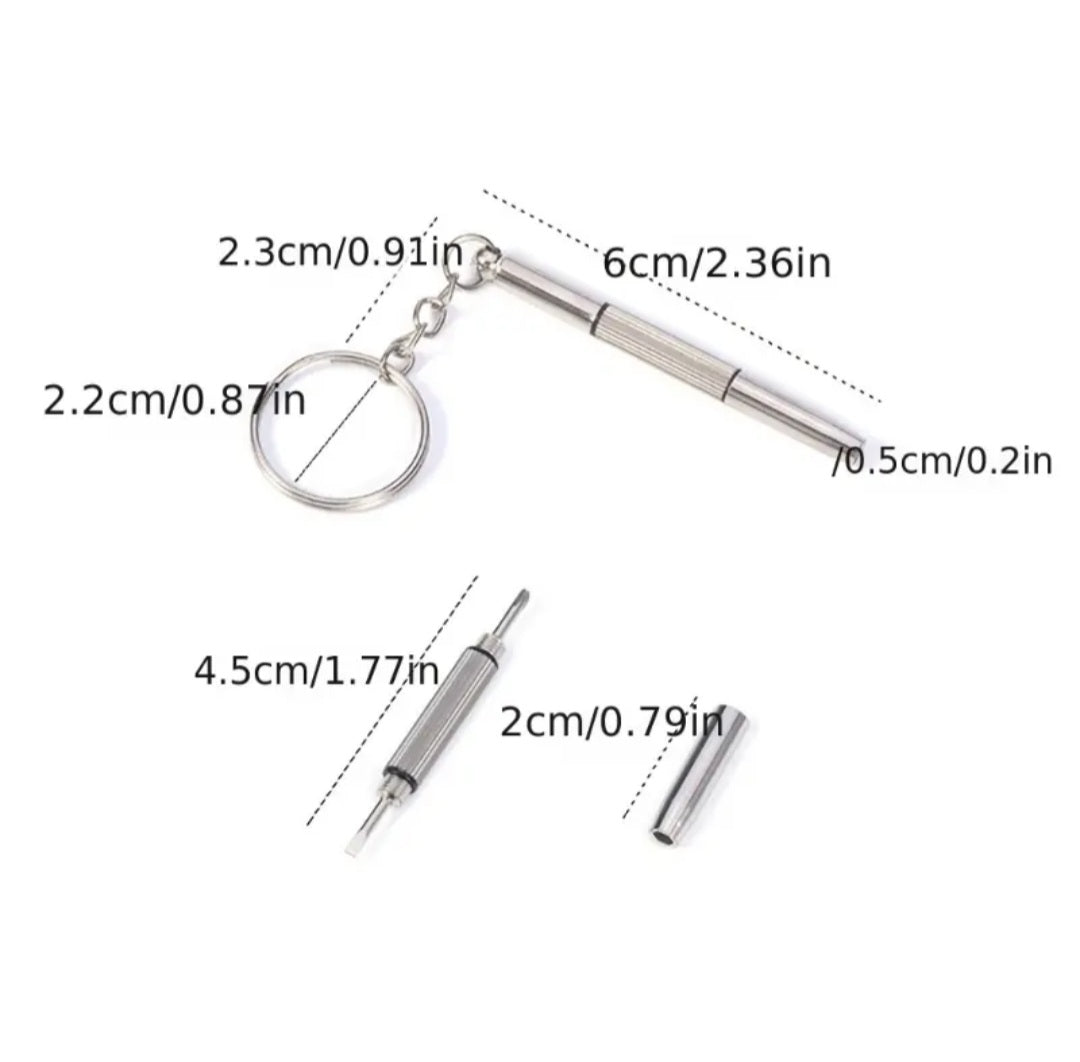 eye glass screwdriver keychain good to have on the go