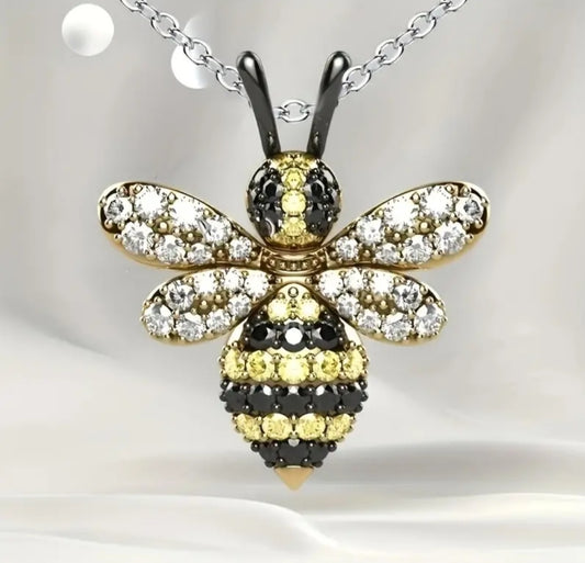 Daisy and bee set short necklace earrings 7326 8274