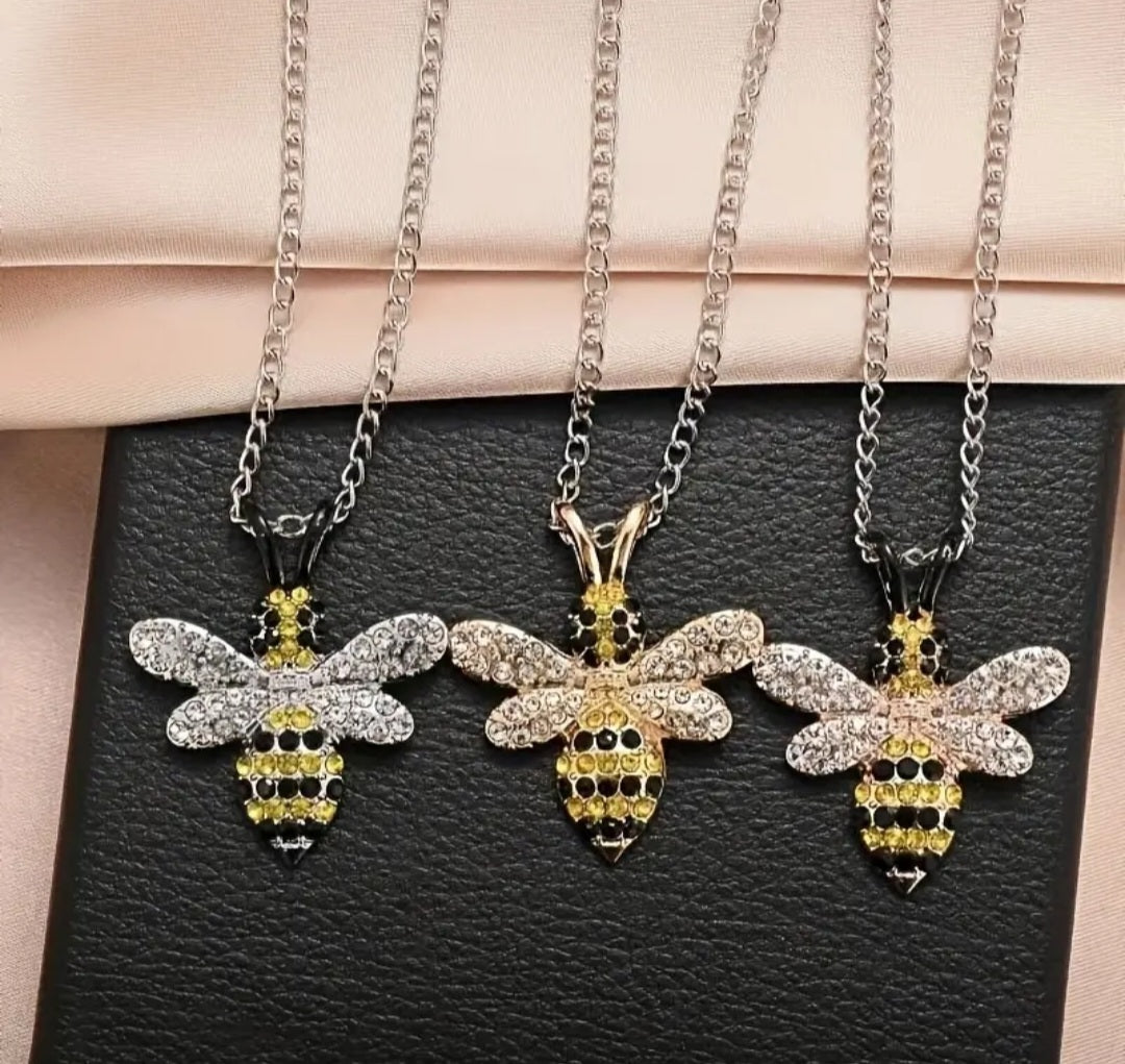 Daisy and bee set short necklace earrings 7326 8274