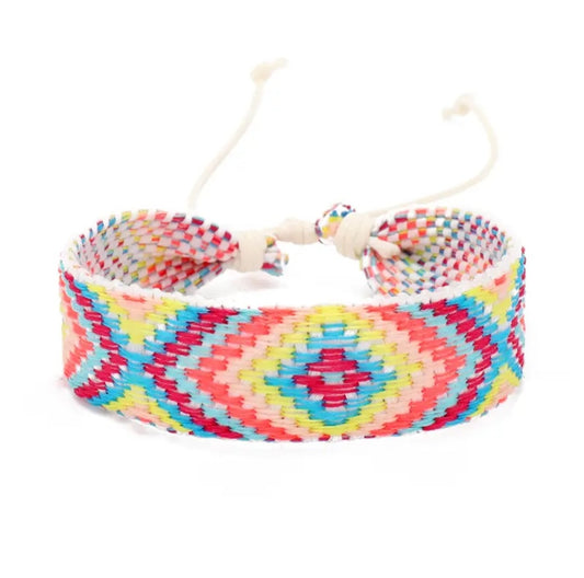 Aztec Mexicana drawstring bracelet  4562