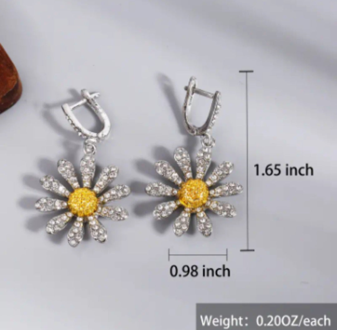 Daisy and bee set short necklace earrings 7326 8274