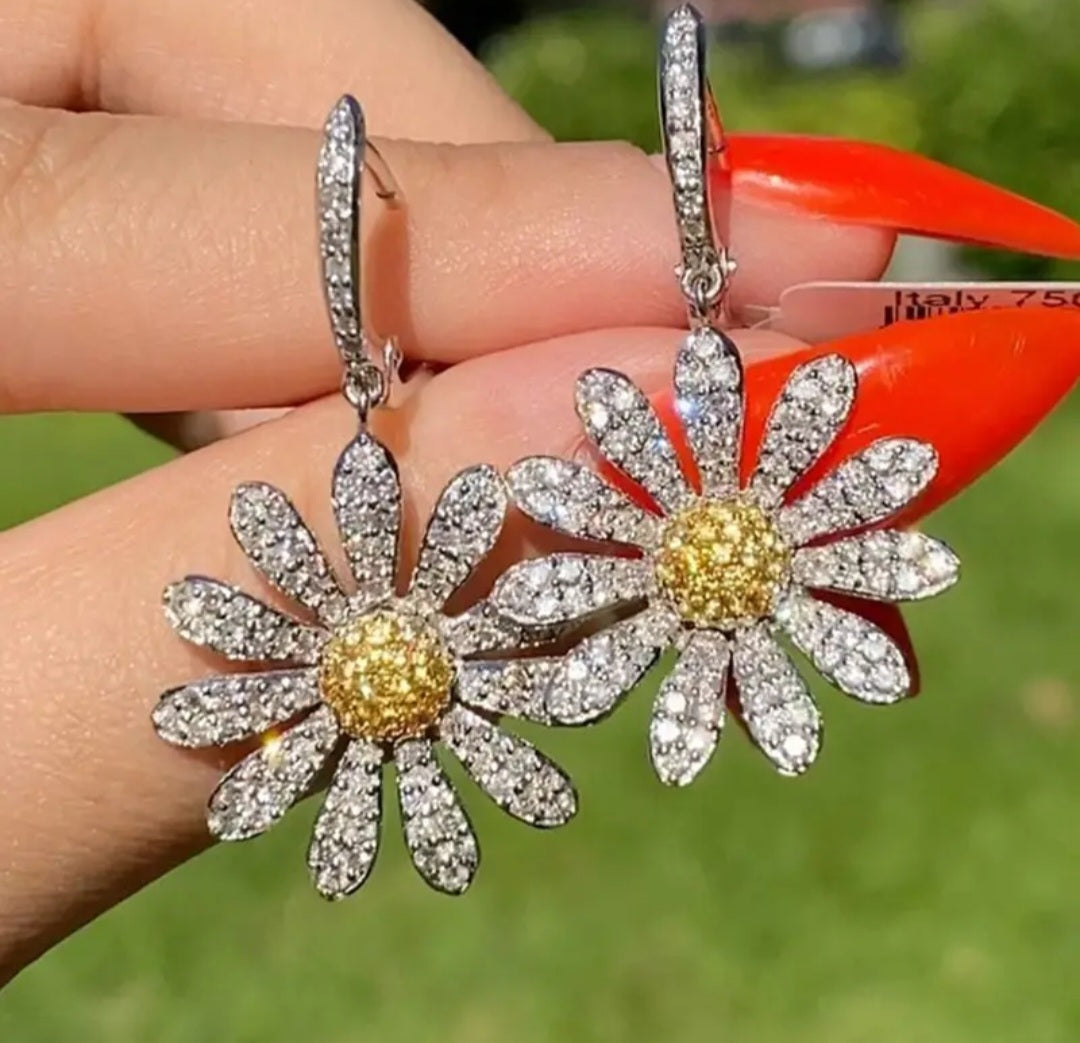 Daisy and bee set short necklace earrings 7326 8274