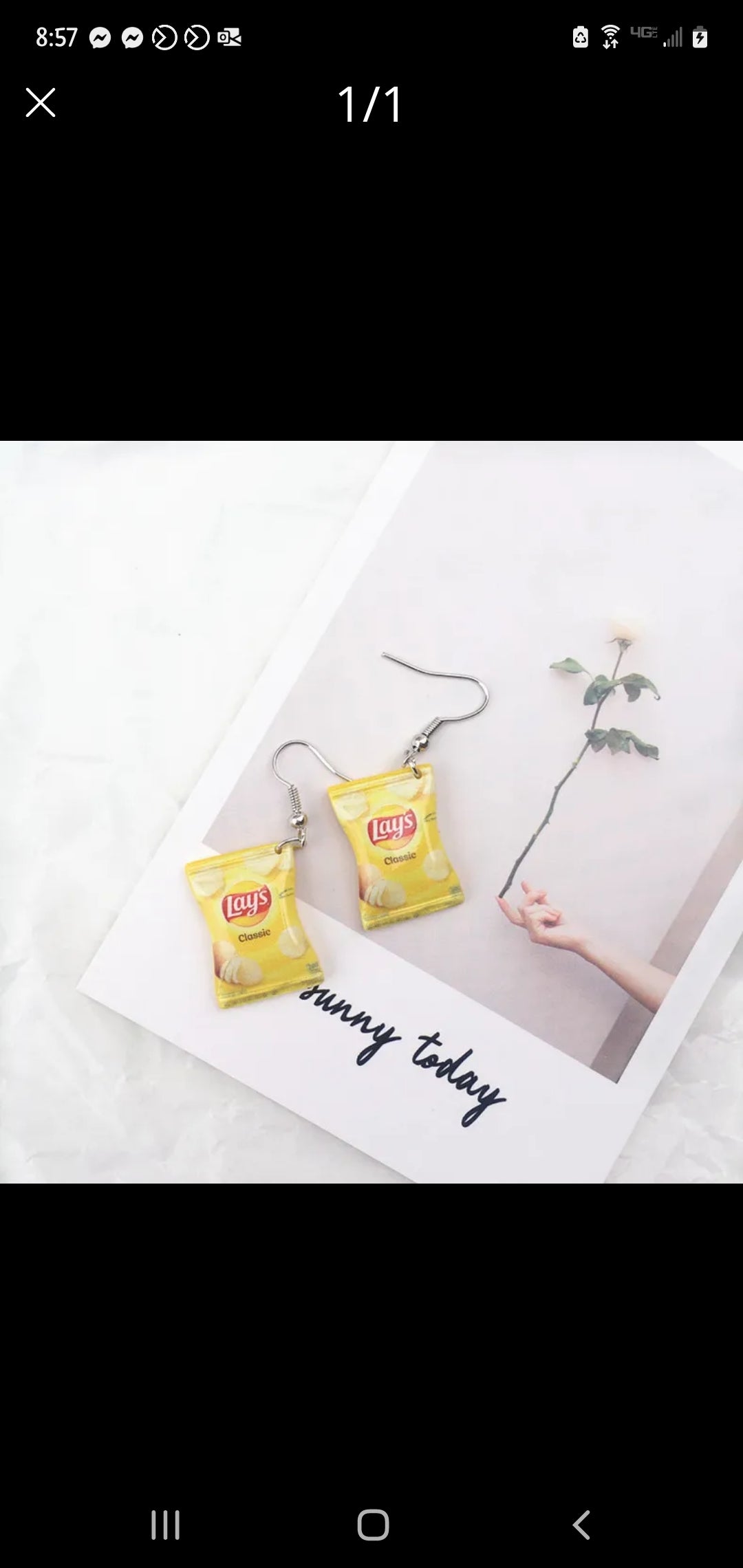 Lays yellow earrings 6258