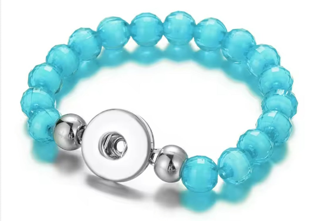 New 18 mm snaps bracelets and necklace iridescent