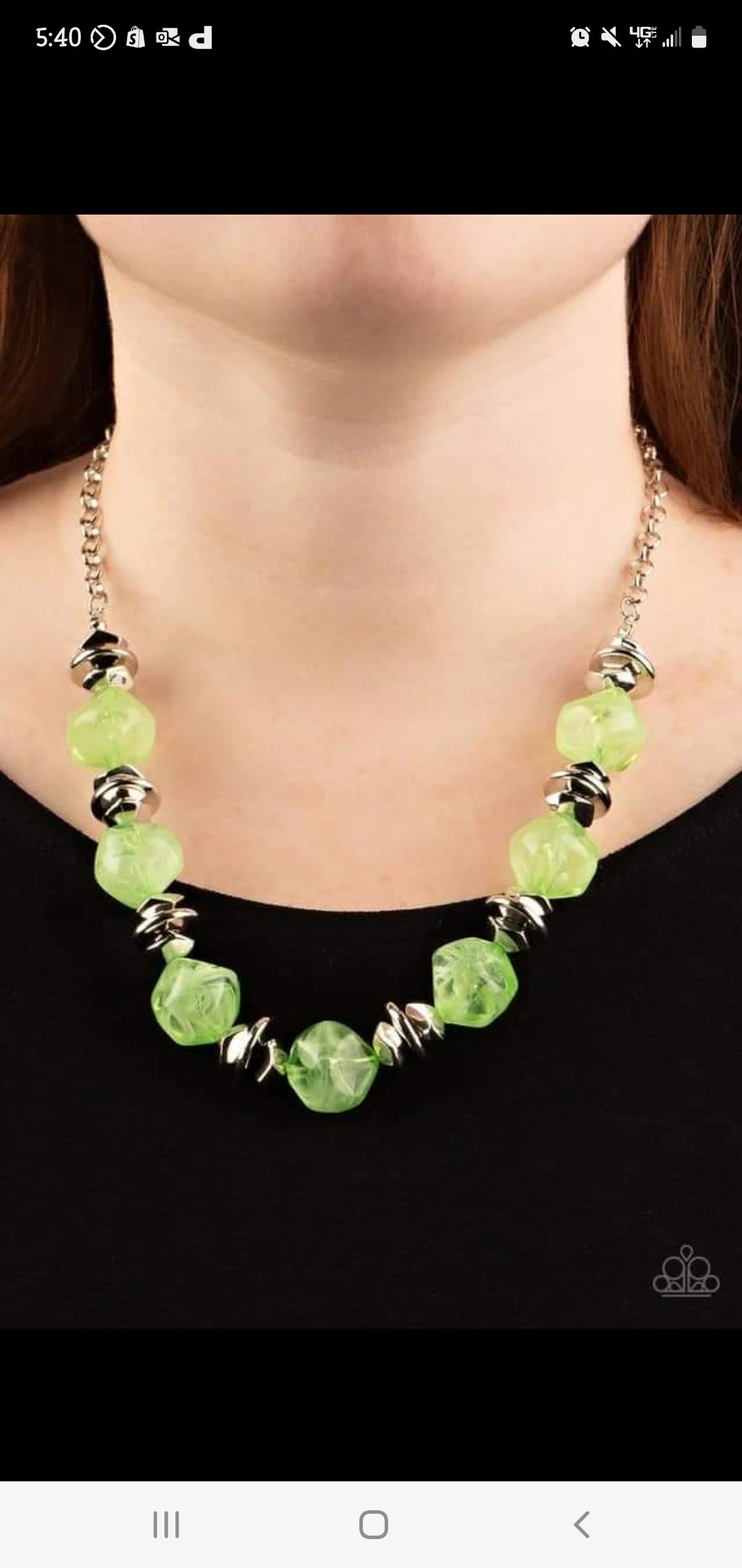 Icesome green short necklace papa